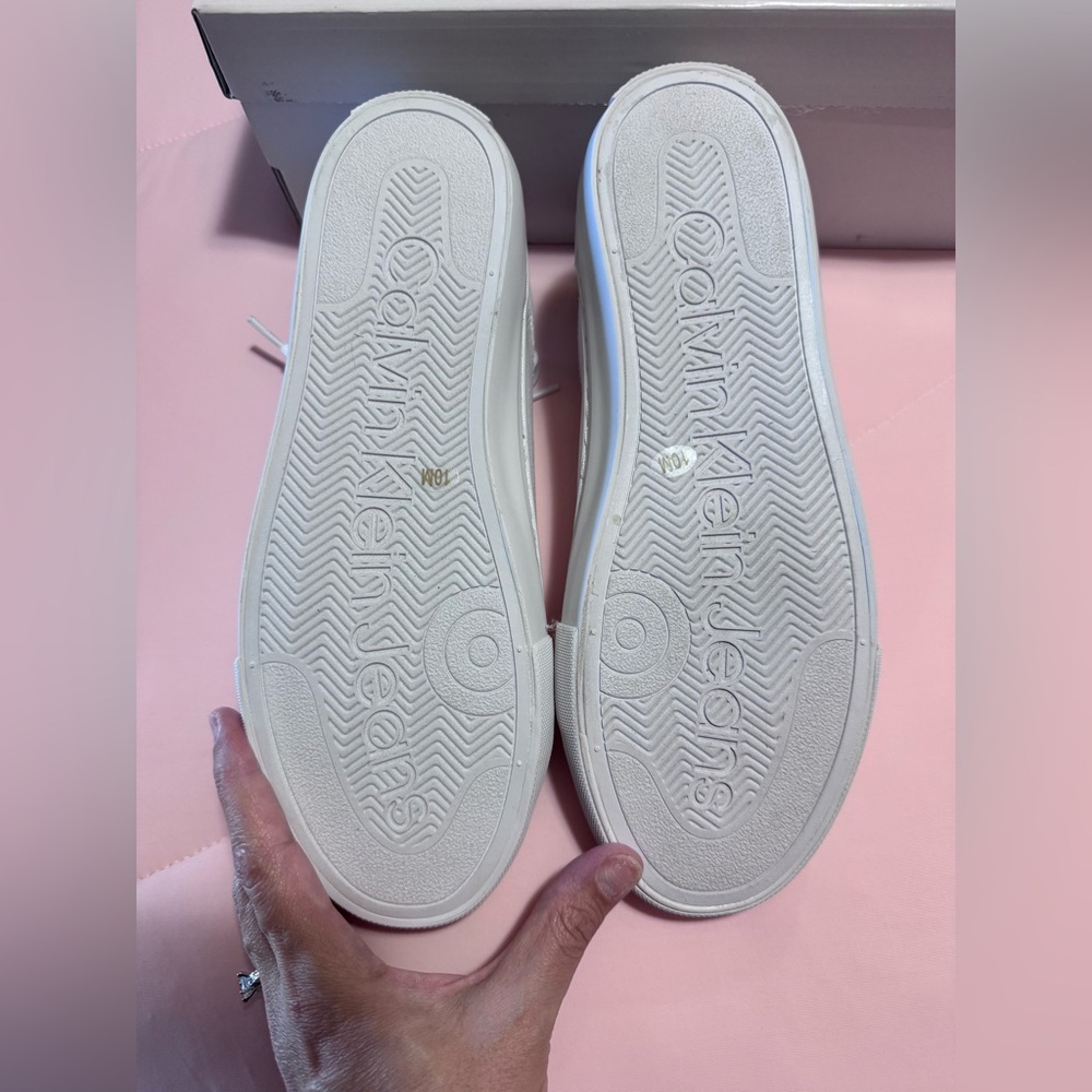 Calvin Klein Jeans White and Red Sneakers - Picture 4 of 6